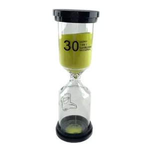 Hour sand 30 min yellow sand (13.5x4.5x4.5 cm)