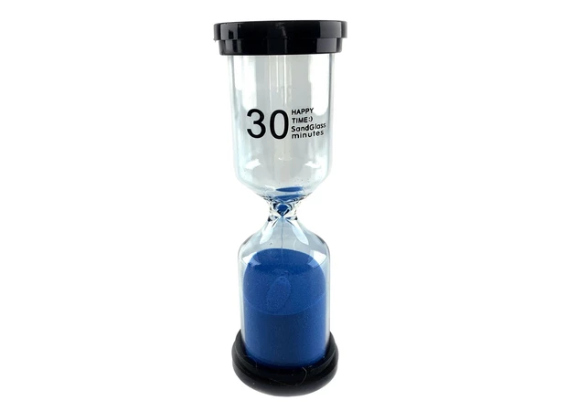 Фото 1 - Hourglass 30 min blue sand (13.5x4.5x4.5 cm)