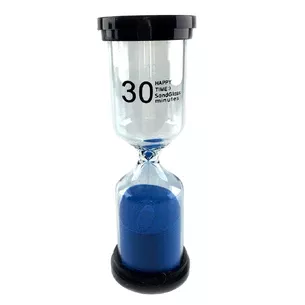 Hourglass 30 min blue sand (13.5x4.5x4.5 cm)
