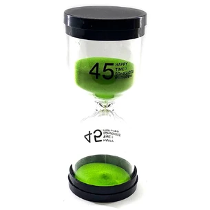 Песочные часы 45 мин зеленый песок (13х5,5х5,5 см)