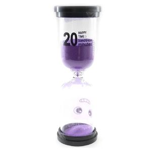Hourglass 20 min purple sand (14x4.5x4.5 cm)