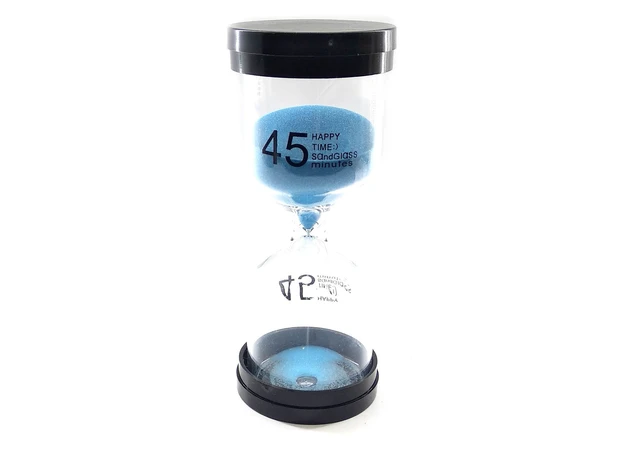 Фото 1 - Hourglass 45 min blue sand (13x5.5x5.5 cm)