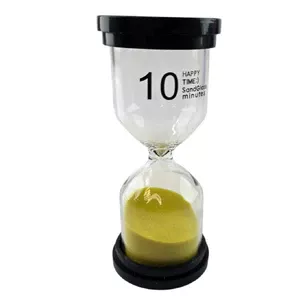 Hourglass (10 minutes) yellow sand (10x4.5x4.5 cm)