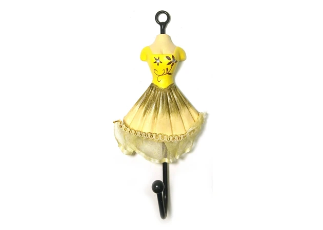 Фото 1 - Key hanger for clothes Mannequin yellow (28x13x13 cm)