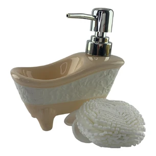 Dispenser for soap with a washcloth Bath cream (14x14x7 cm)