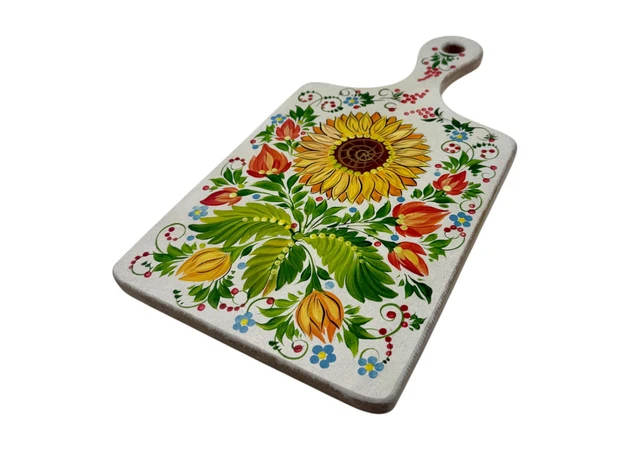 Фото 1 - Kitchen board Summer pattern hand-painted (36.5x19.5x1.5 cm)