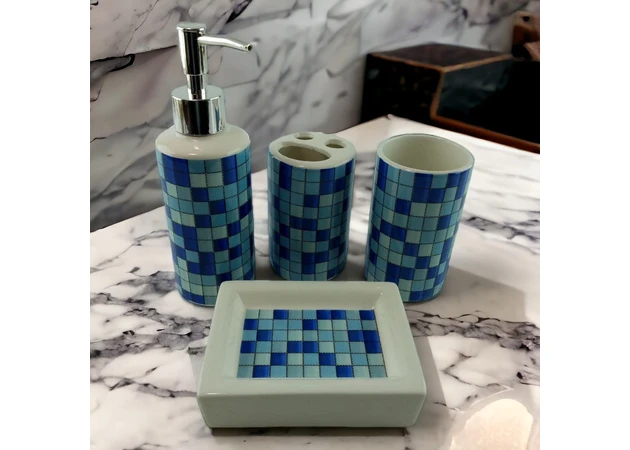 Фото 1 - Bathroom set Mosaic blue