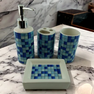 Bathroom set Mosaic blue