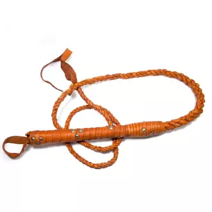 Orange leather whip