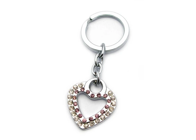 Фото 1 - Keyring with rhinestones (S) Heart