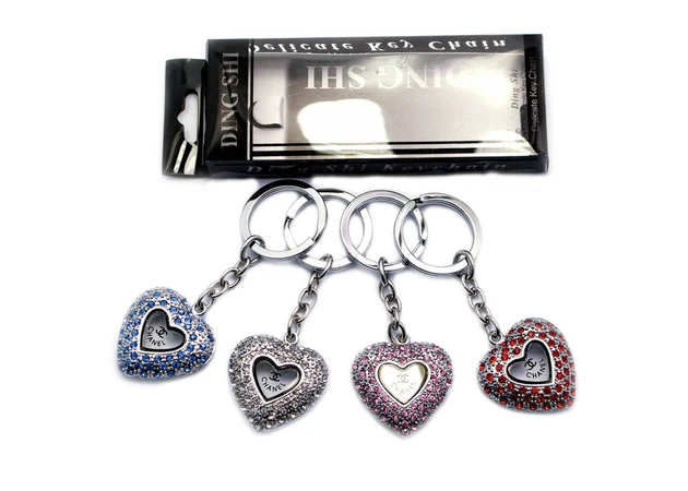 Фото 1 - Keychain with rhinestones (Y) Heart of Chanel