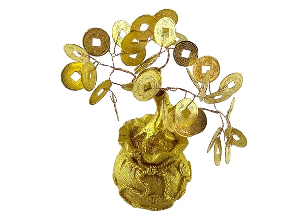 Фото 1 - Money tree in a bag of wealth (16.5 x 15.5 x 9 cm)