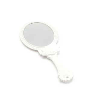 White folding cosmetic mirror (9.5x8x1.5 cm)