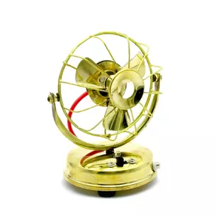 Bronze retro battery-powered fan (15x11x9 cm)