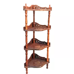 Rosewood shelf with 4 shelves (120x38x38 cm)