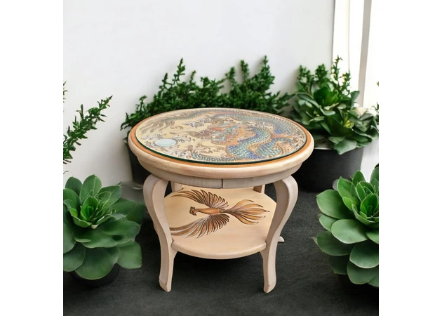 Фото 1 - Coffee, coffee table Blue Dragon of the East (d-530mm.h-480mm). solid wood