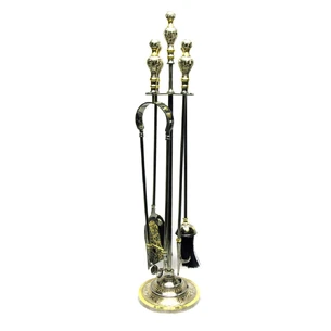 Bronze fireplace set (75x18x18 cm)