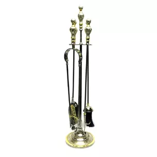Bronze fireplace set (75x18x18 cm)