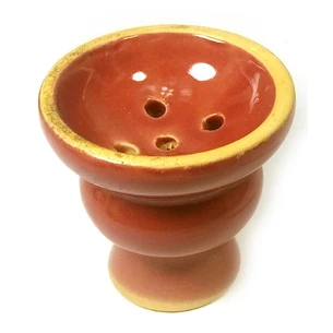 Hookah cup dark brown ceramic (d-6, h-5.5 cm)