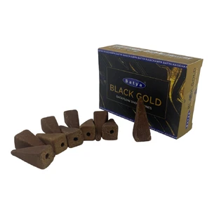 Black Gold Backflow Dhoop Cone (Satya) 10 cones in a package