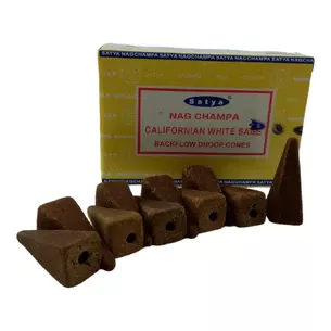 Californian White Sage Backflow Cones (Белий Шафей) (Satya) 10 cones in a package