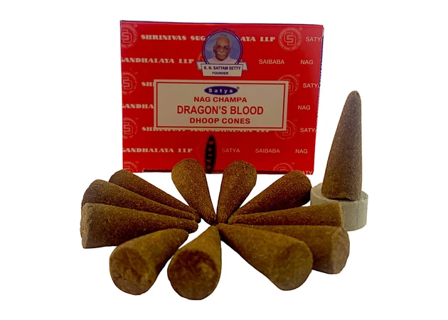 Фото 1 - Dragon's Blood Dhoop Cone (Кров Дракона)(Satya) 12 конусів в упаковці