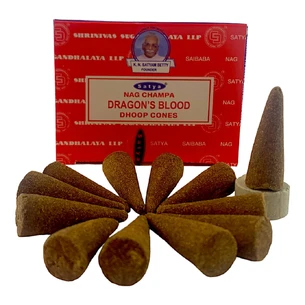 Dragon's Blood Dhoop Cone (Satya) 12 cones in a package