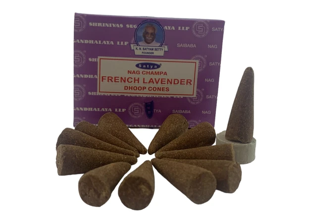 Фото 1 - French Lavender Dhoop Cone (Французская Лаванда)(Satya) 12 cones in a package