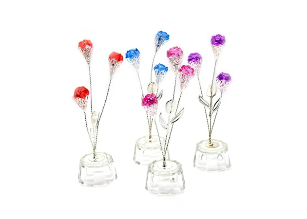 Фото 1 - Crystal flower (3 buds) (15x5x5 cm)