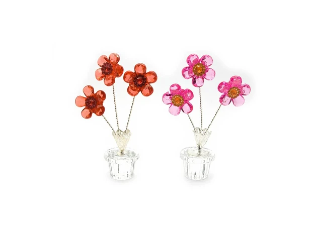 Фото 1 - Crystal flower (3 flowers) (11.5x6x3.5 cm)