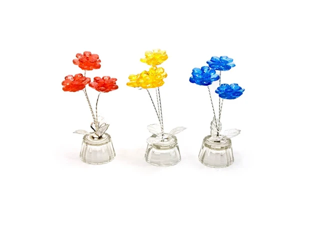 Фото 1 - Crystal flower (3 flowers) (10x4.5x4.5 cm)