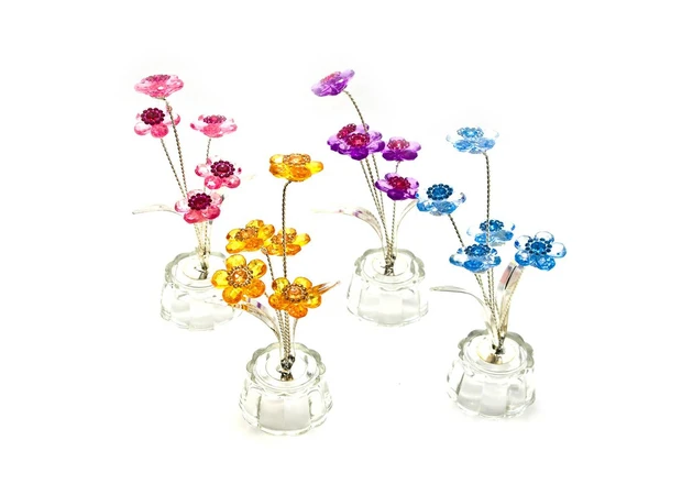 Фото 1 - Crystal flower (5 flowers) (4.5x4.5x10 cm)