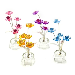 Crystal flower (5 flowers) (4.5x4.5x10 cm)