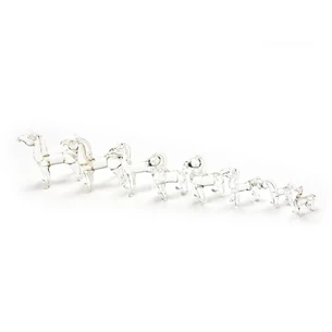 Crystal horses (number 8 pcs.) (21.5x21x5 cm)