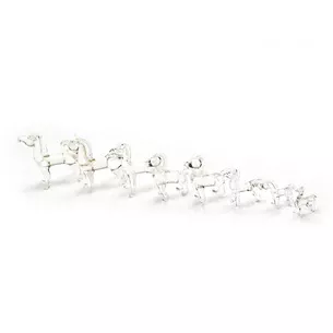 Crystal horses (number 8 pcs.) (21.5x21x5 cm)