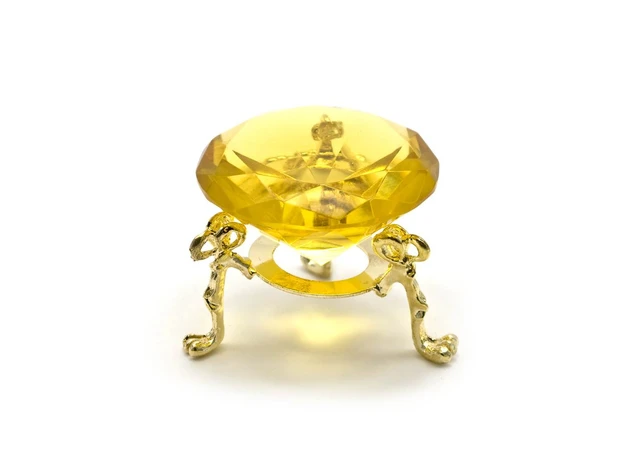 Фото 1 - Yellow crystal on a stand (5 cm)