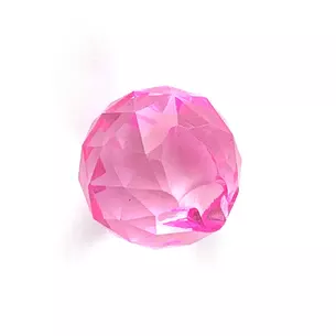 Crystal pendant pink (2CM)