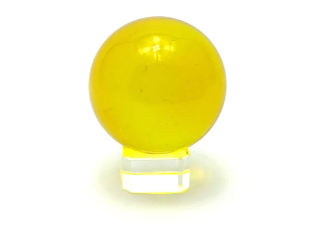 Фото 1 - Yellow crystal ball on a stand (5 cm)