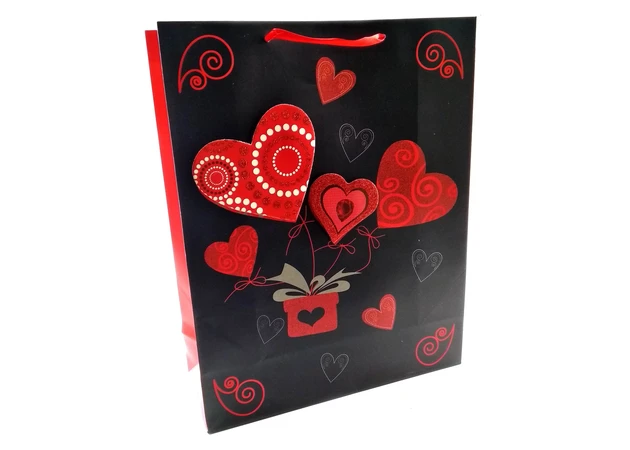 Фото 1 - Cardboard gift package with Love appliqué (30x38x12 cm)