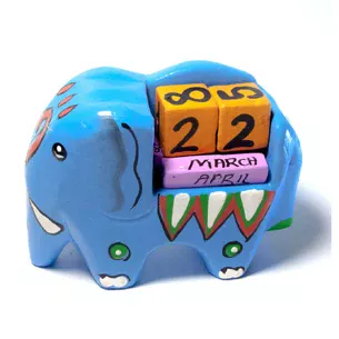 Perpetual calendar Elephant tree (10x7x4.5 cm)