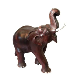 Wooden carved elephant (50x50x24 cm)
