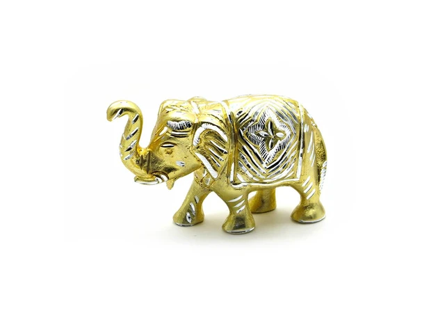 Фото 1 - A carved aluminum elephant (19x10.5x6 cm)