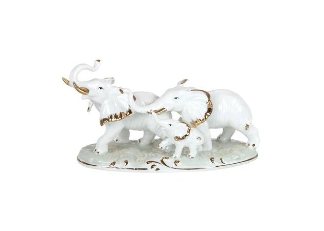 Фото 1 - Elephants 3 pcs. porcelain (21x12x8.5 cm)