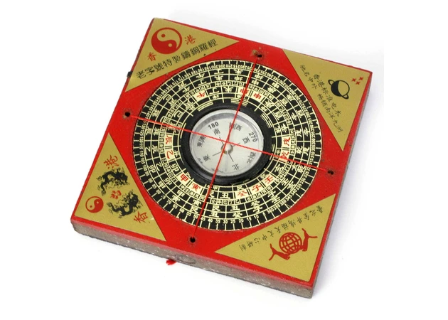 Фото 1 - Compass wooden square Feng-shui (8x8x1 cm)