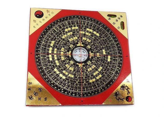 Фото 1 - Lo Pan wooden square compass (16x16x1.5 cm)