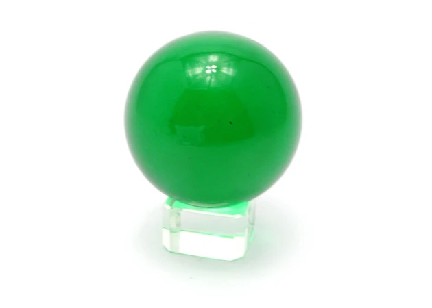 Фото 1 - Куля кришталева на підставці зелена (5 см)