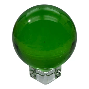 Crystal ball on a green stand (5.8 cm)