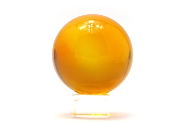 Фото 1 - Crystal ball on an orange stand (6 cm)