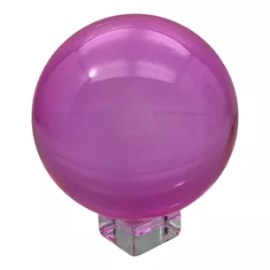 Crystal ball on a pink stand (d-10.5 cm)