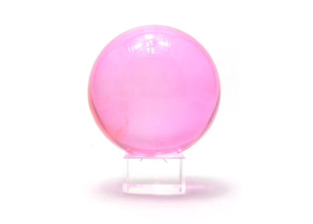 Фото 1 - Crystal ball on a pink stand (6 cm)